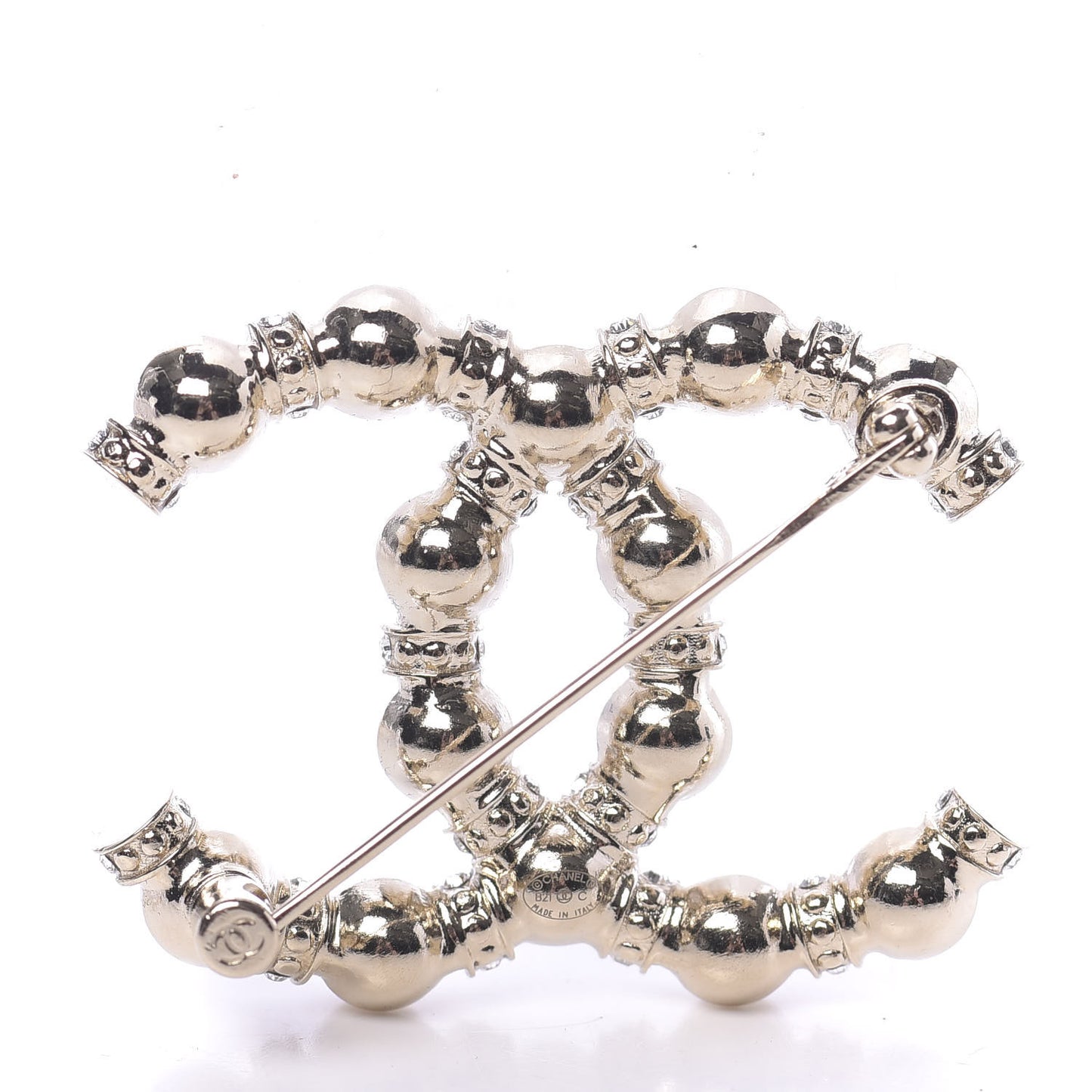 Pearl Crystal Nefertiti CC Brooch Gold