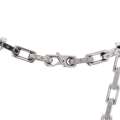 Louis Vuitton Monogram Chain Necklace Silver 5 of 6