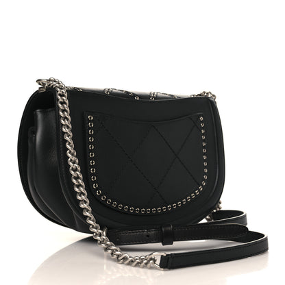 Chanel Calfskin Coco Eyelets Small Flap Bag Black 3 of 10