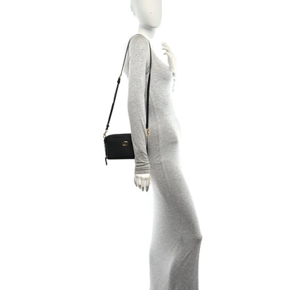 Christian Dior Grained Calfskin Caro Double Pouch Black 2 of 10
