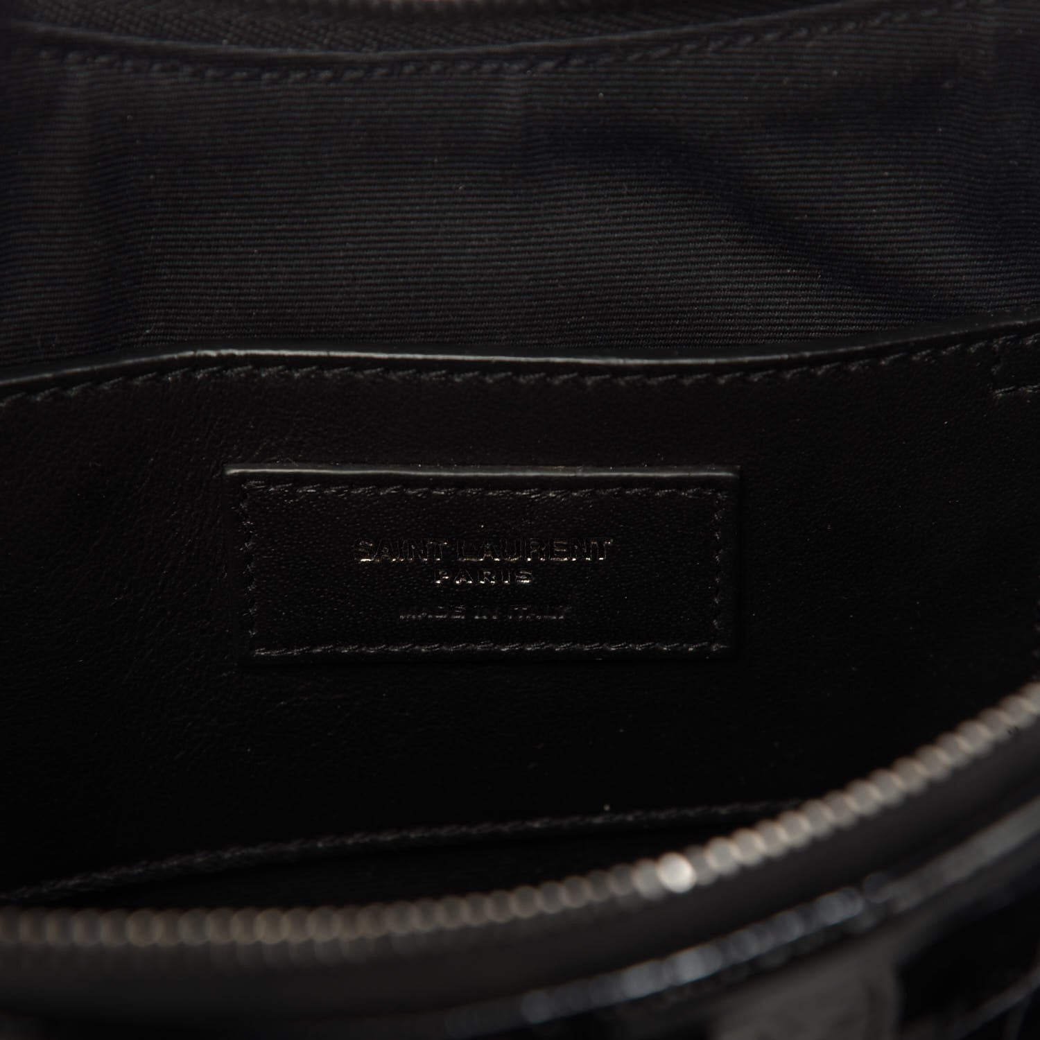 Saint Laurent Patent Crocodile Embossed Sac Coeur Heart Shaped Clutch Black 8 of 9