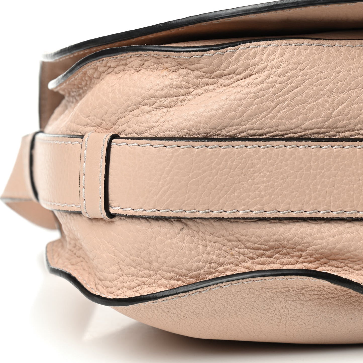 Calfskin Medium Marcie Round Crossbody Bag Blush Nude