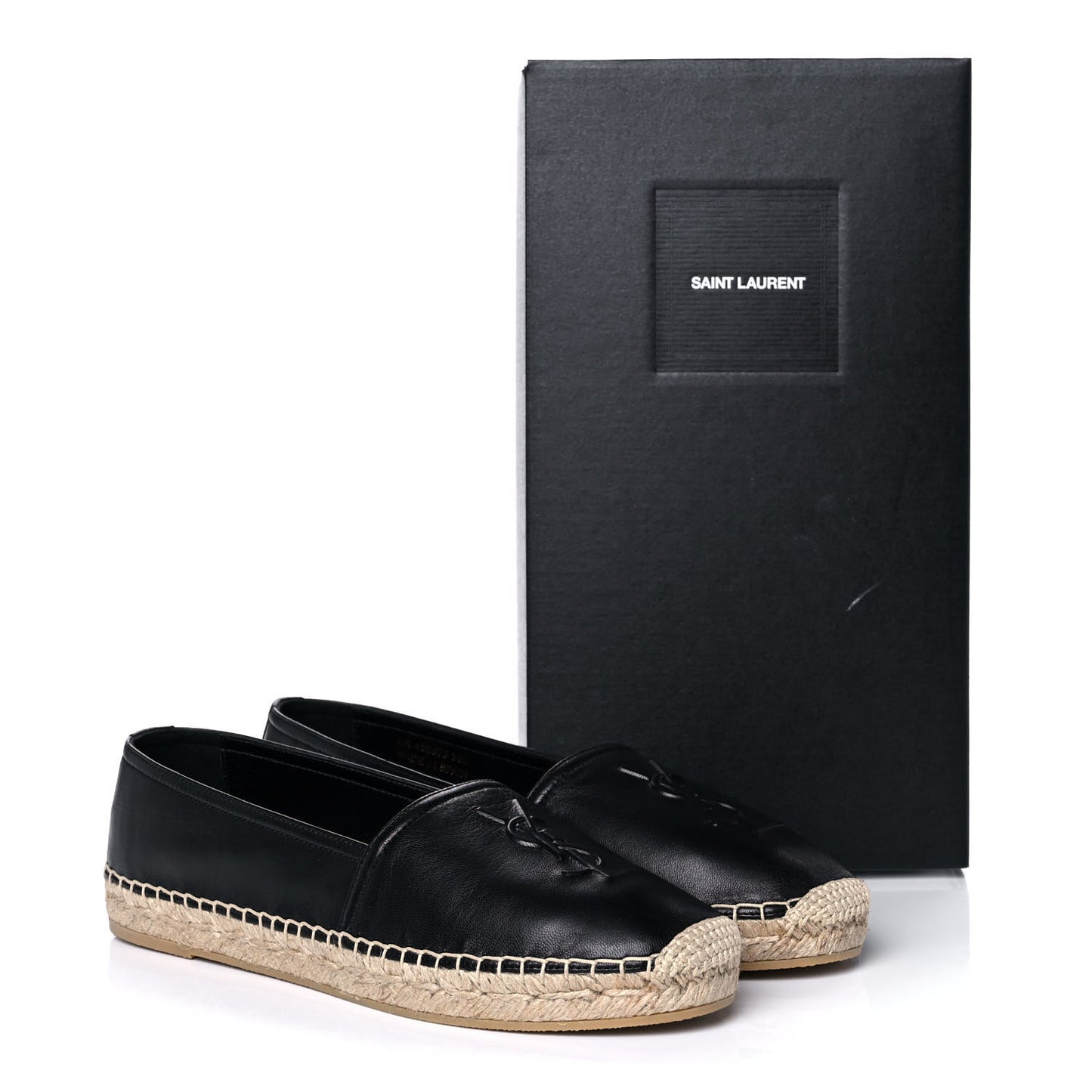 Lambskin Monogram Espadrilles 38.5 Black