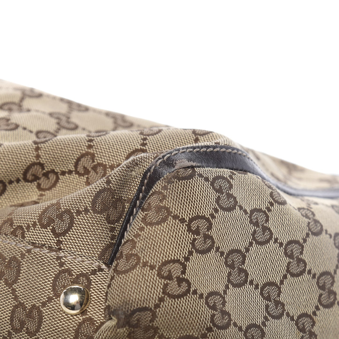 Monogram D Gold Tote Dark Brown