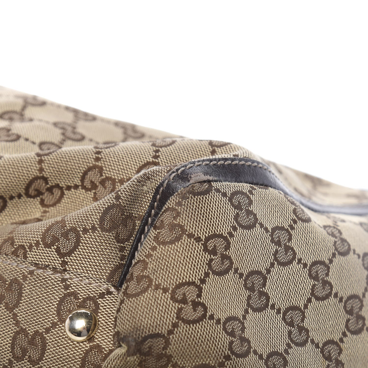 Gucci Monogram D Gold Tote Dark Brown 10 of 14