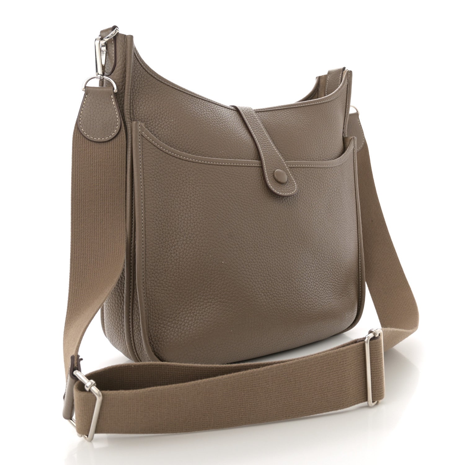 Hermes Taurillon Clemence Evelyne III GM Etoupe 3 of 12