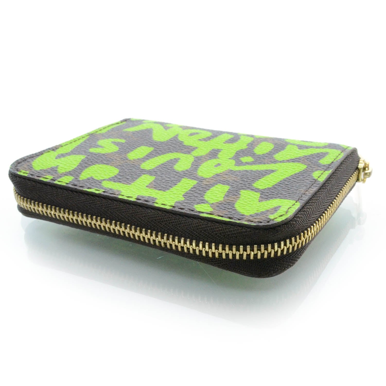 Louis Vuitton Monogram Graffiti Zippy Coin Purse Wallet Green 3 of 8