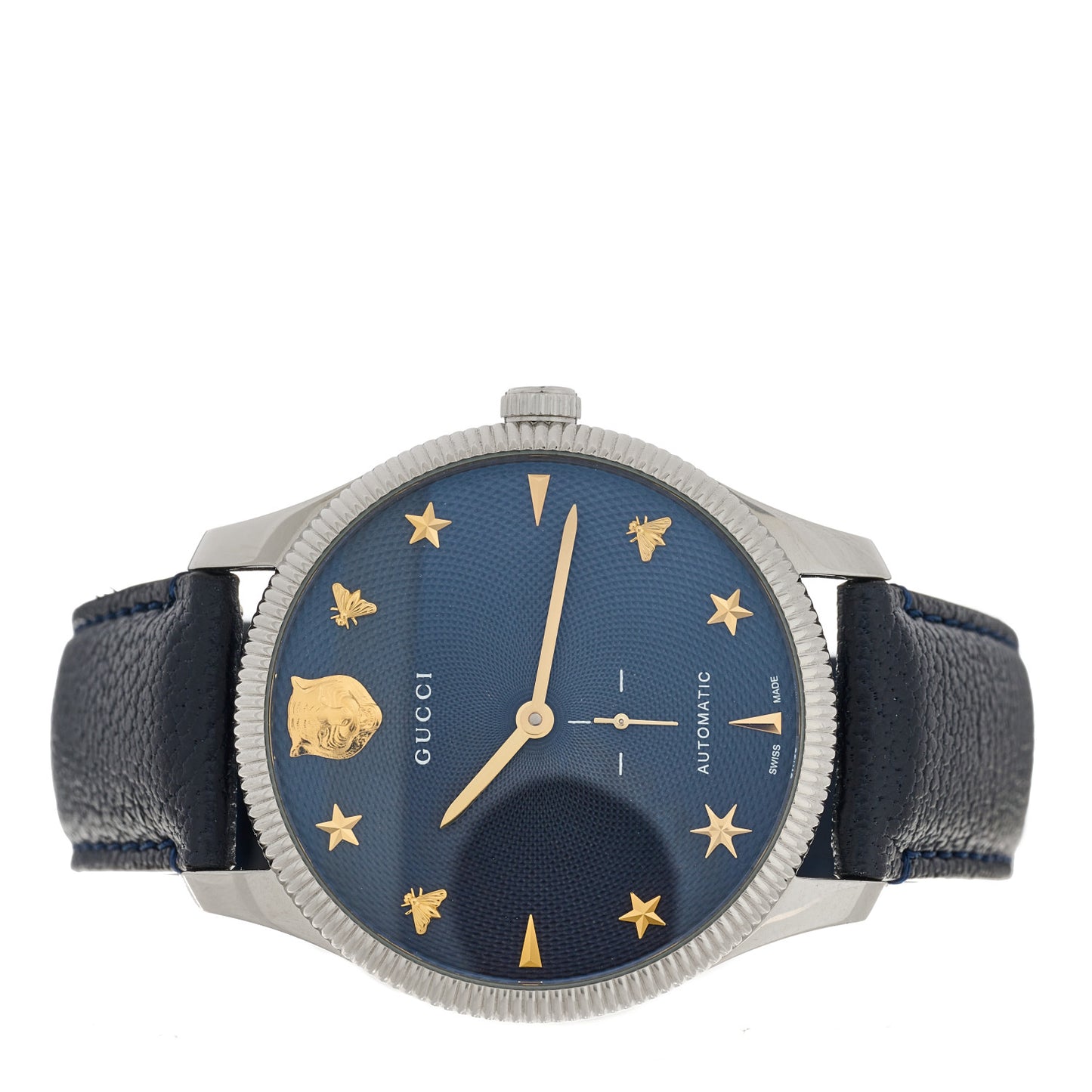 Stainless Steel Calfskin 40mm G-Timeless Charm Automatic Watch Black