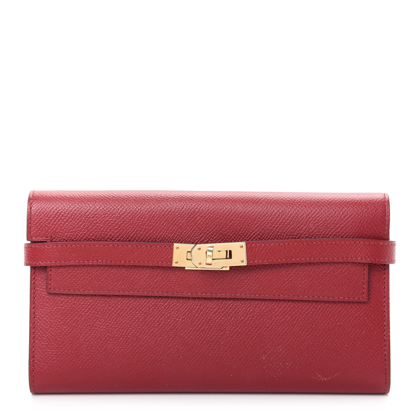 Epsom Kelly Longue Wallet Rouge Grenat