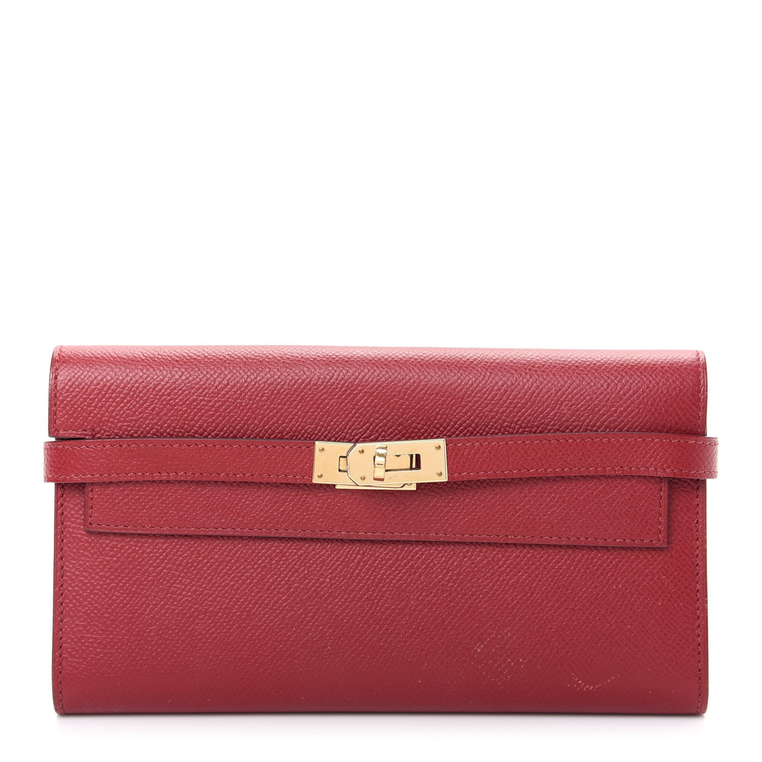 Hermes Epsom Kelly Longue Wallet Rouge Grenat 1 of 11