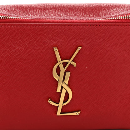 Saint Laurent Grain De Poudre Monogram Belt Bag Rouge Eros 8 of 11