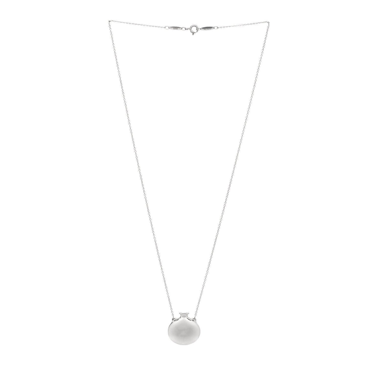 Tiffany Sterling Silver Elsa Peretti Bottle Pendant Necklace 2 of 5