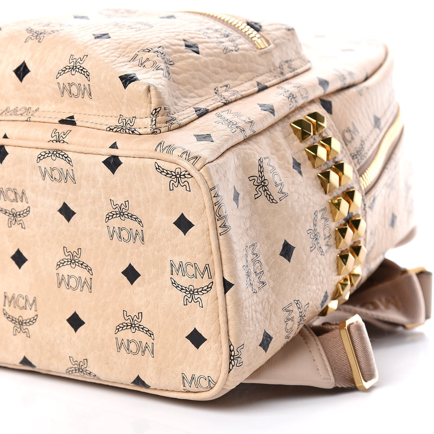 Visetos Small Side Stud Stark Backpack Beige