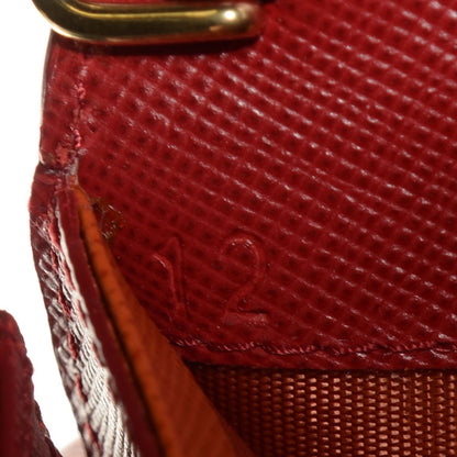 Prada Saffiano Bi-Color Wristlet Wallet Fuoco Papaya 10 of 10