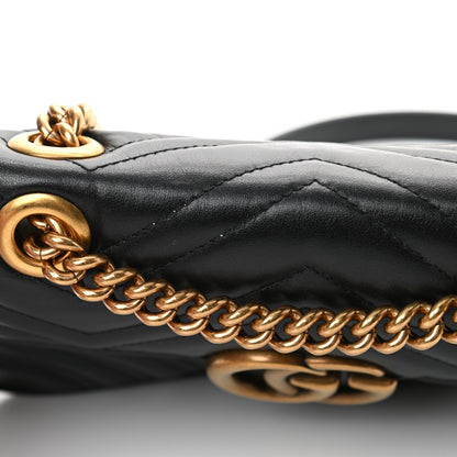 Gucci Calfskin Matelasse Mini GG Marmont Shoulder Bag Black 12 of 12