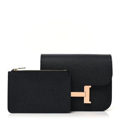 Hermes Epsom Constance Slim Wallet Black 1 of 11