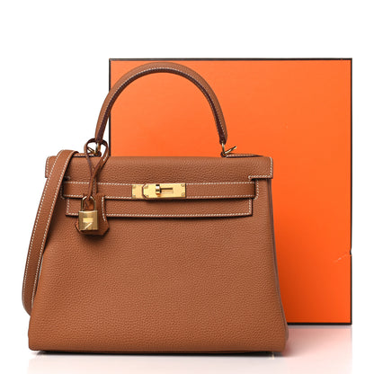 Hermes Togo Kelly Retourne 28 Gold 11 of 11