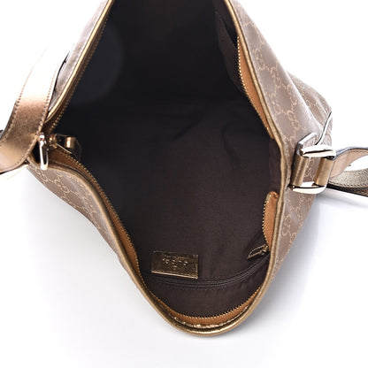 Gucci Satin Monogram Abbey Messenger Bag Metallic Bronze 5 of 10