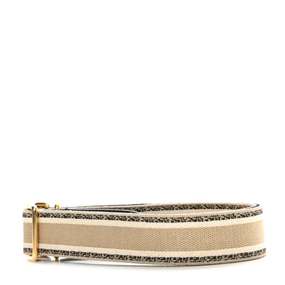 Christian Dior Canvas Embroidered Shoulder Strap Beige 2 of 5