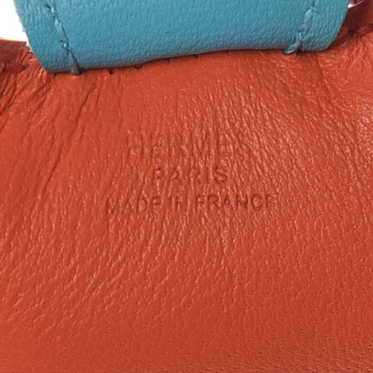 Hermes Milo Lambskin Grigri Rodeo Horse Bag Charm PM Orange Poppy Rose Azalee Bleu Azteque 3 of 4