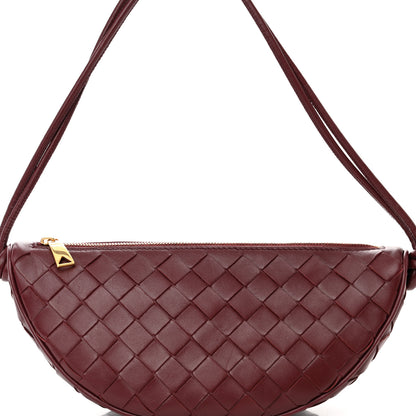 Bottega Veneta Nappa Intrecciato Half Moon Pouch On Strap Barolo 7 of 9