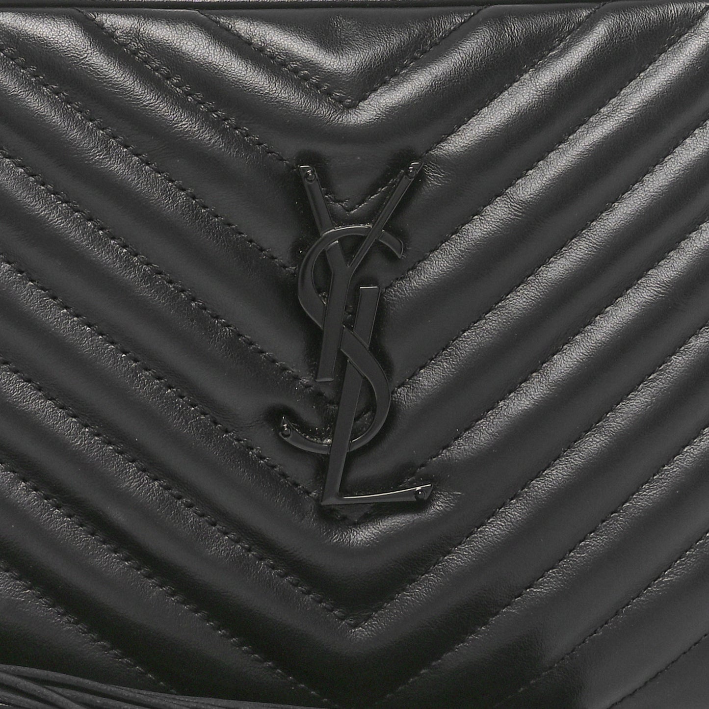 Calfskin Matelasse Monogram Monochrome Lou Camera Bag Black