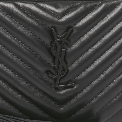 Saint Laurent Calfskin Matelasse Monogram Monochrome Lou Camera Bag Black 8 of 10