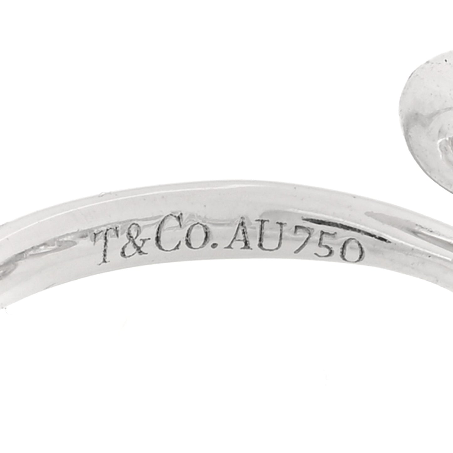 18K White Gold Diamond Paloma's Graffiti Love Ring 53 6.25