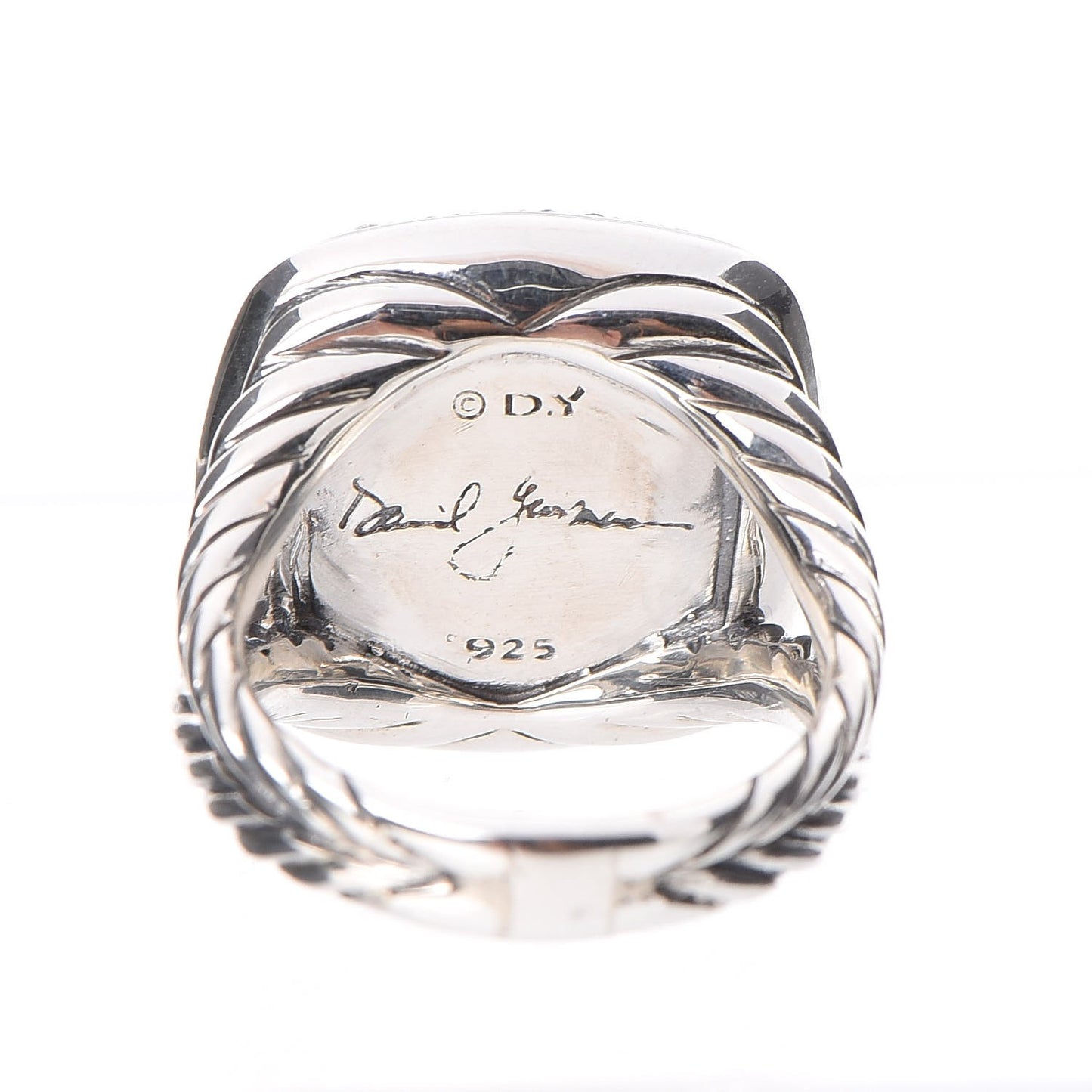 Sterling Silver Diamond Black Orchard 17mm Albion Ring 57 8