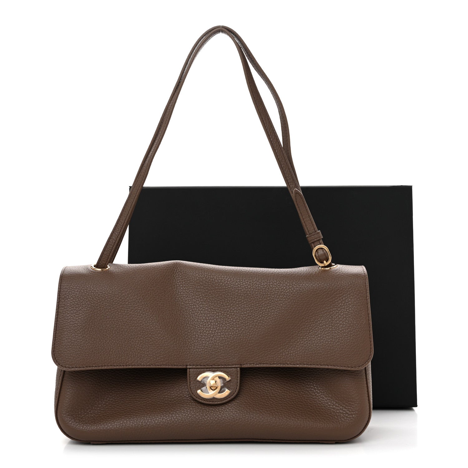 Chanel Grained Calfskin Small Souplissimo Maxi Flap Light Brown 11 of 11