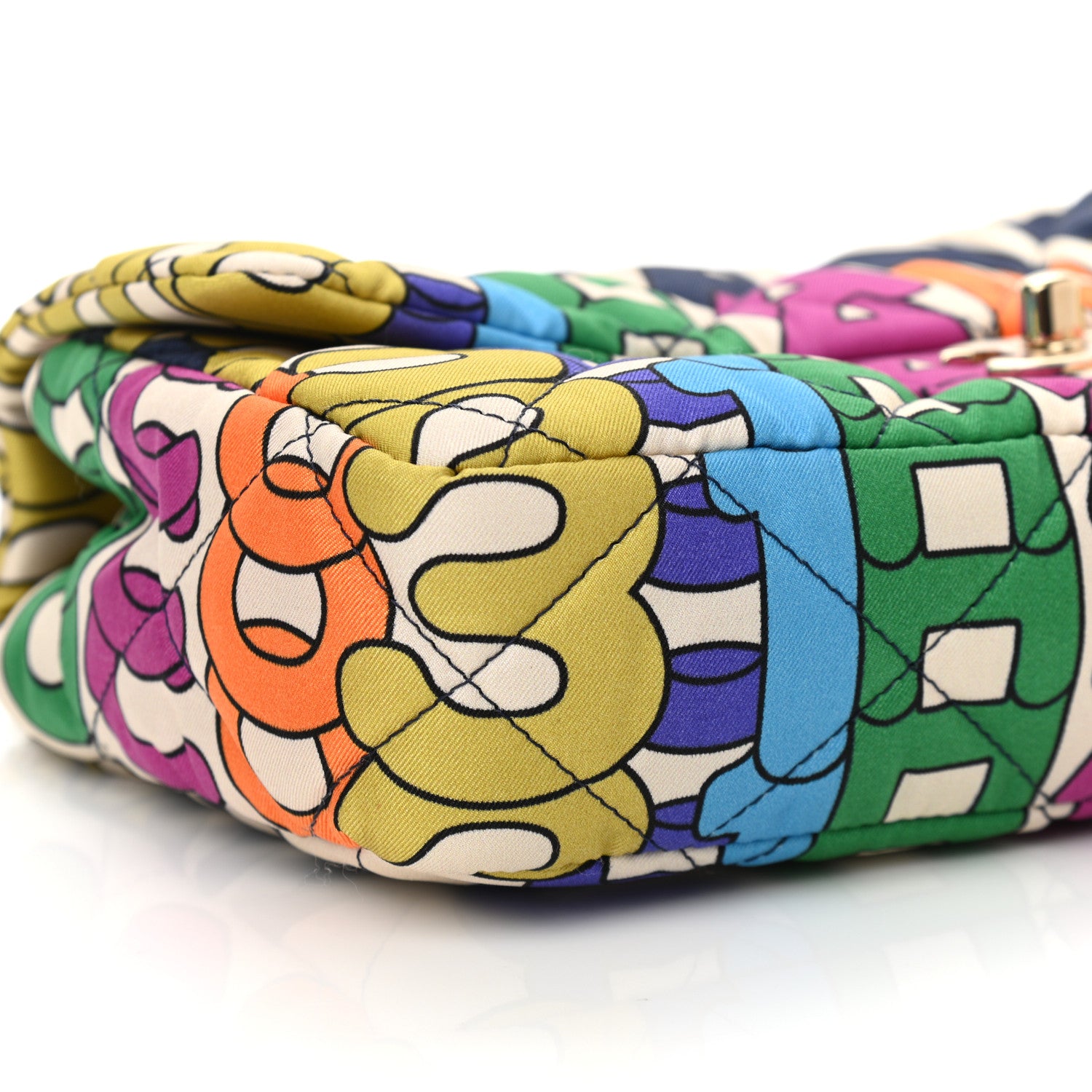 Chanel Printed Silk CC Small Single Flap Multicolor 9 of 11