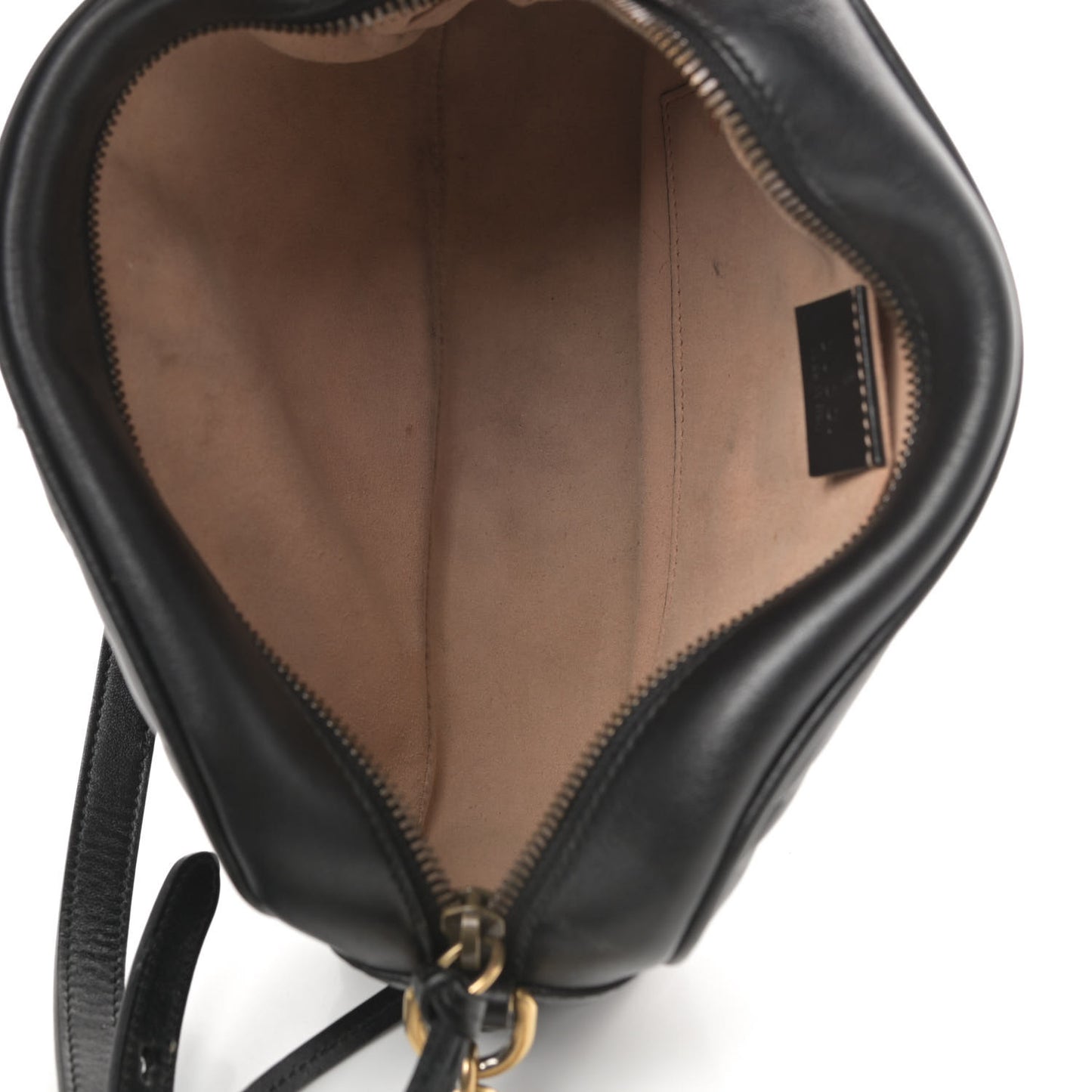 Calfskin Matelasse Small GG Marmont Chain Shoulder Bag Black