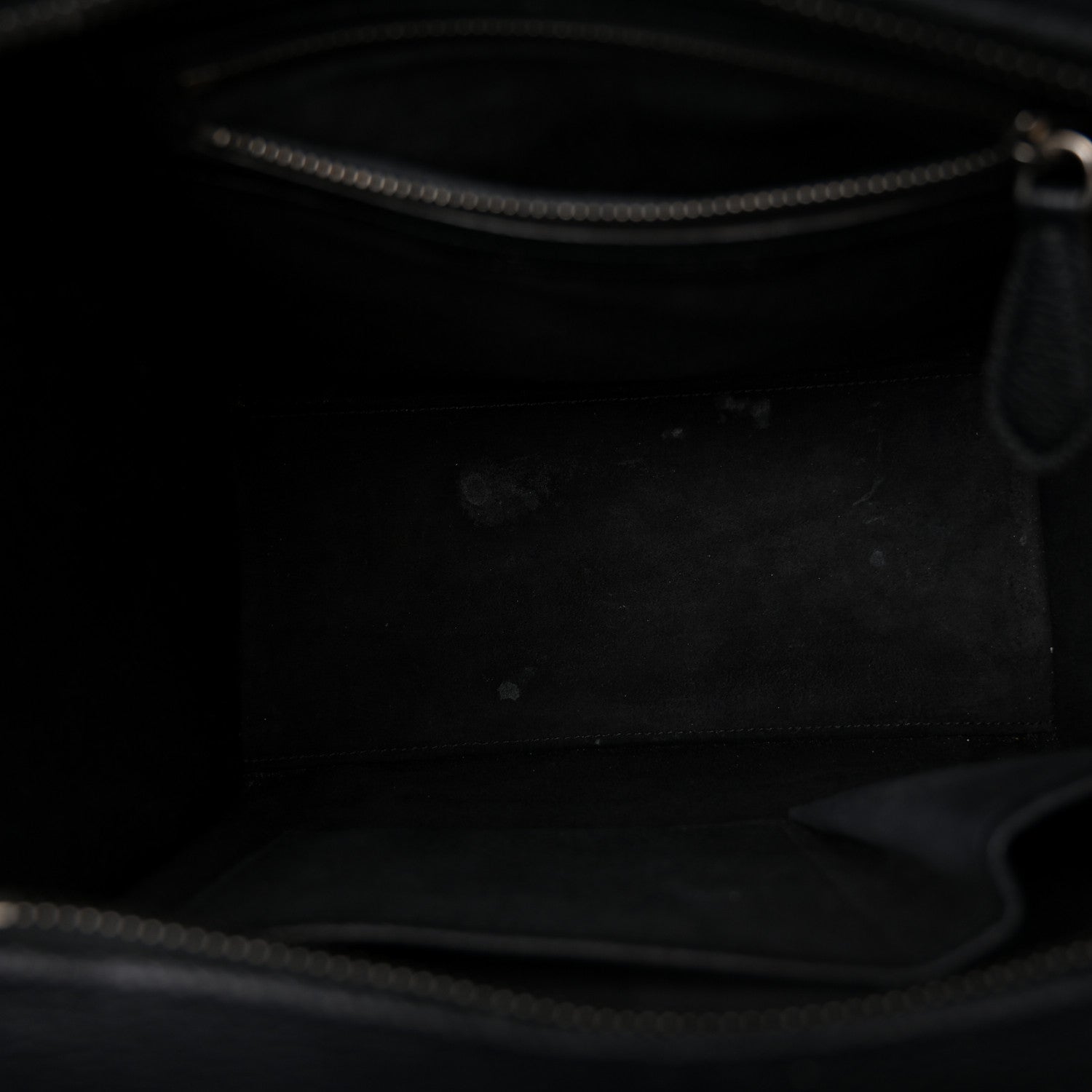 Celine Drummed Calfskin Micro Luggage Black 5 of 10