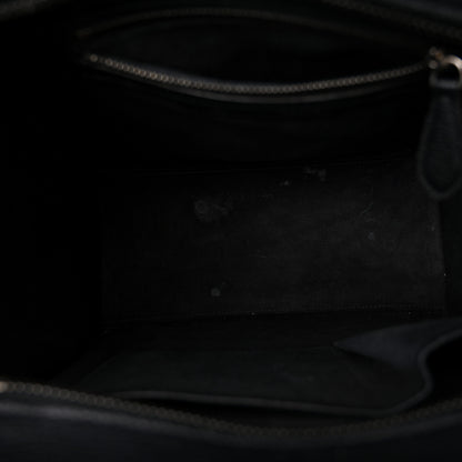 Celine Drummed Calfskin Micro Luggage Black 5 of 10