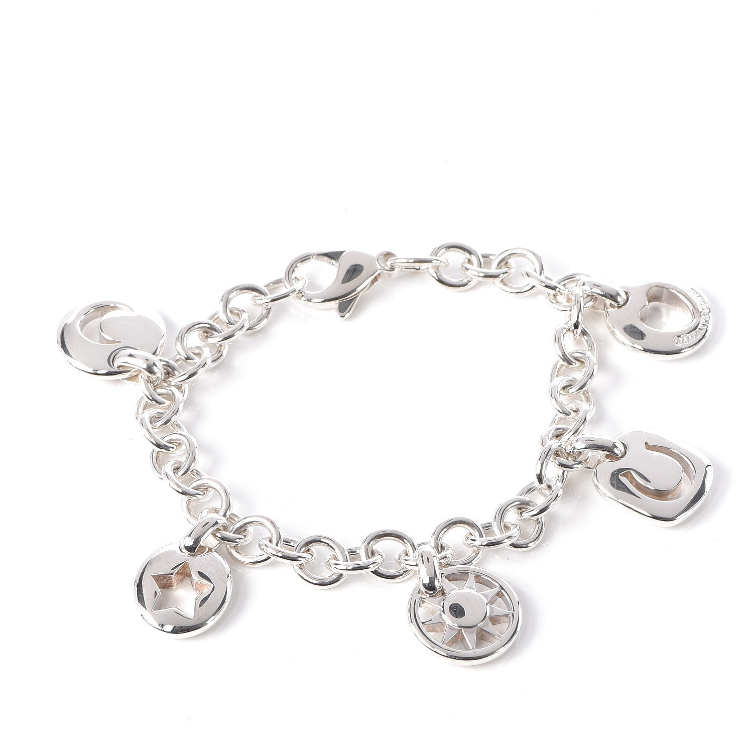 Tiffany Sterling Silver Stencil Charm Bracelet 1 of 5
