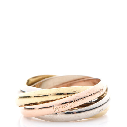 Cartier 18K Pink Yellow White Gold Les Must De Trinity Five Band Ring 51 5.75 3 of 8