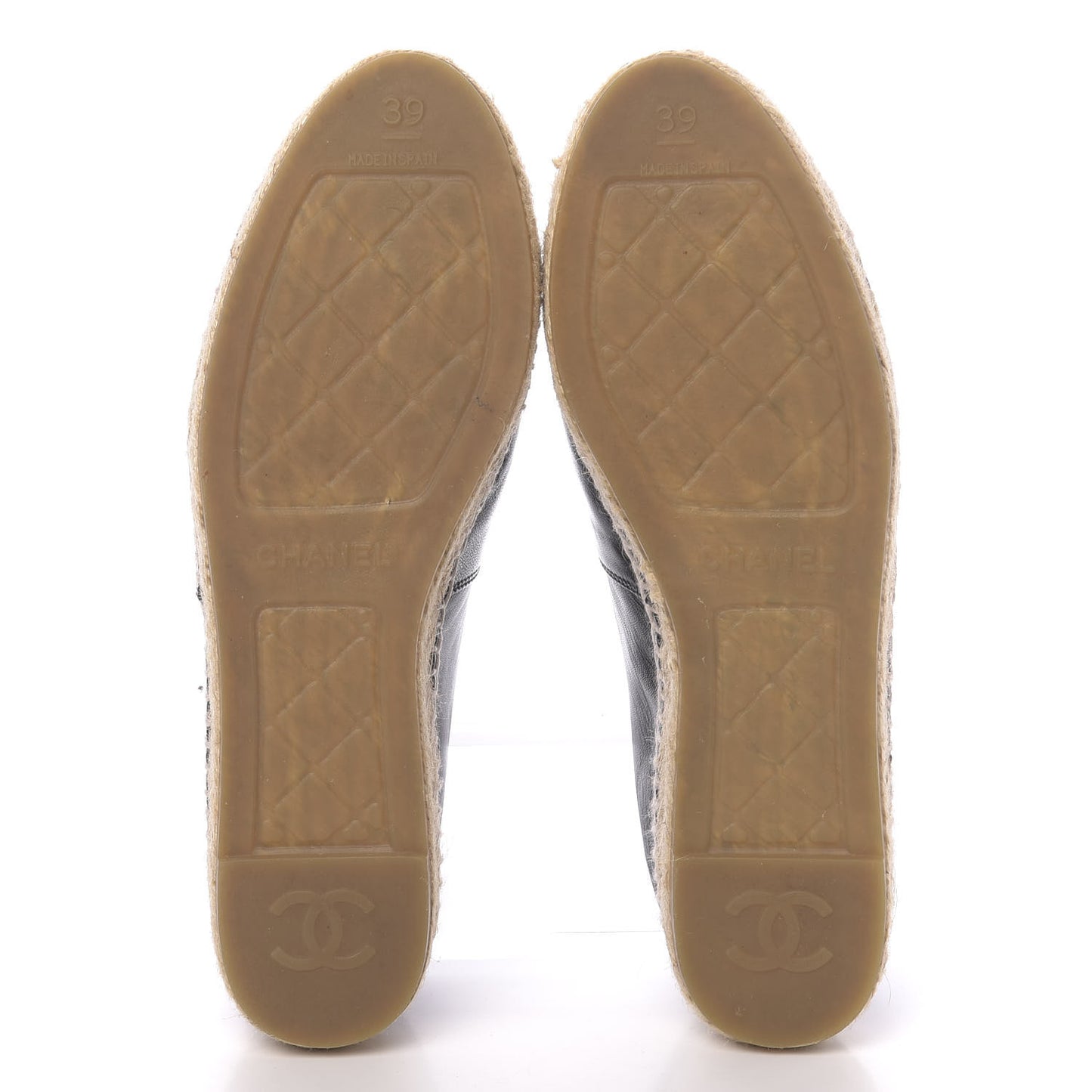 Lambskin CC Espadrilles 39 Black