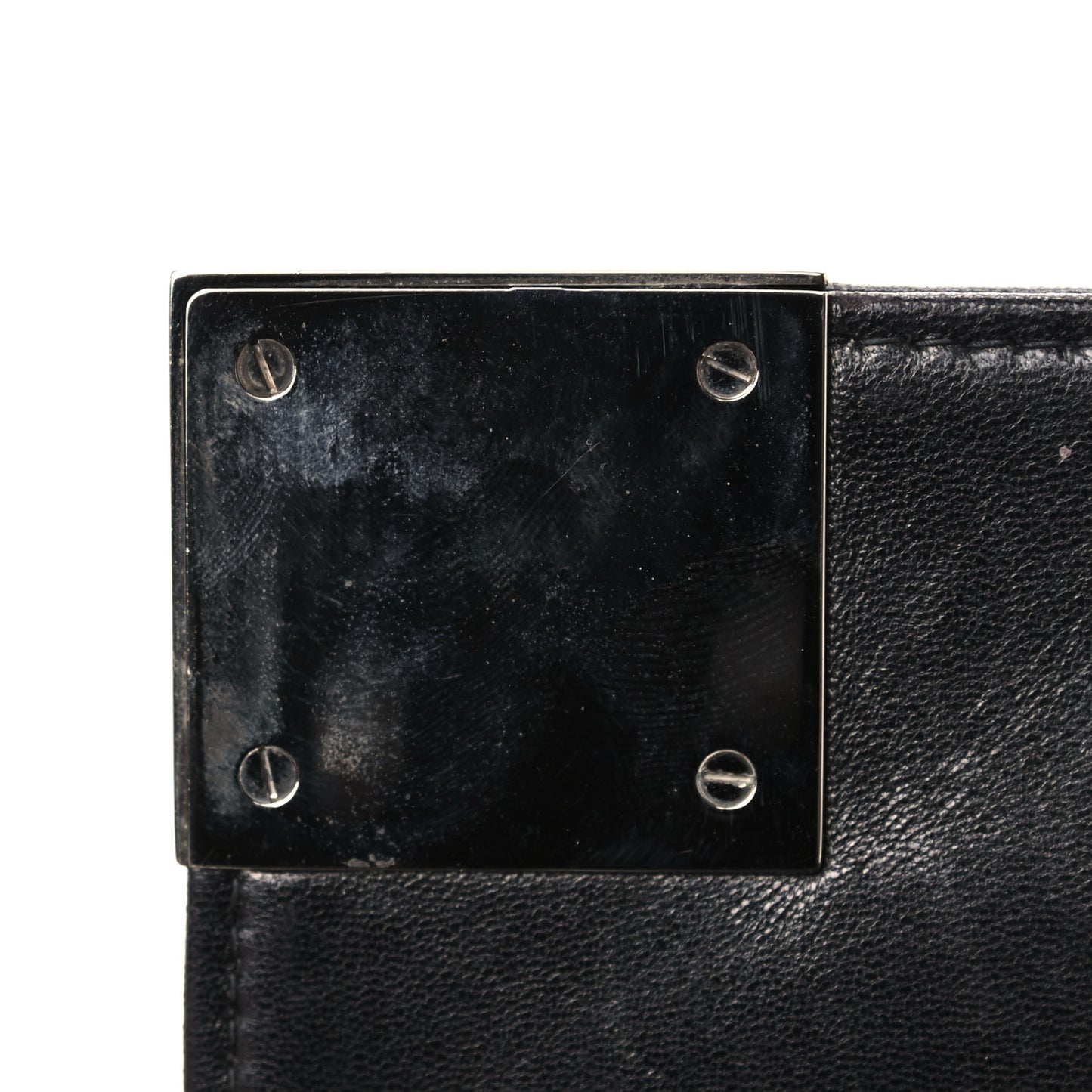 Lambskin Chocolate Bar Flap Black
