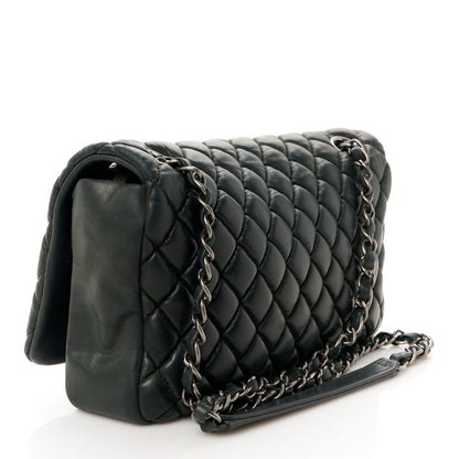 Chanel Iridescent Calfskin Small New Bubble Quilt Flap Anthracite 3 of 11