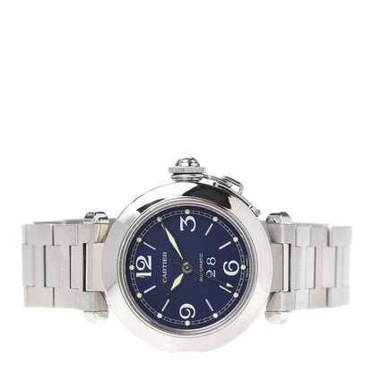 Cartier Stainless Steel 35mm Pasha C Big Date Automatic Watch Blue 2 of 5