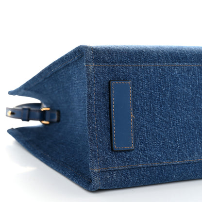 Versace Denim Calfskin La Medusa Small Tote Bag Blue 9 of 10
