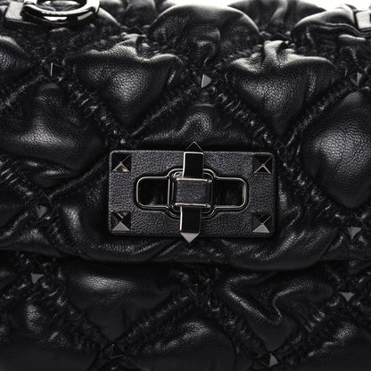 Valentino Garavani Nappa Small Spikeme Shoulder Bag Black 8 of 10