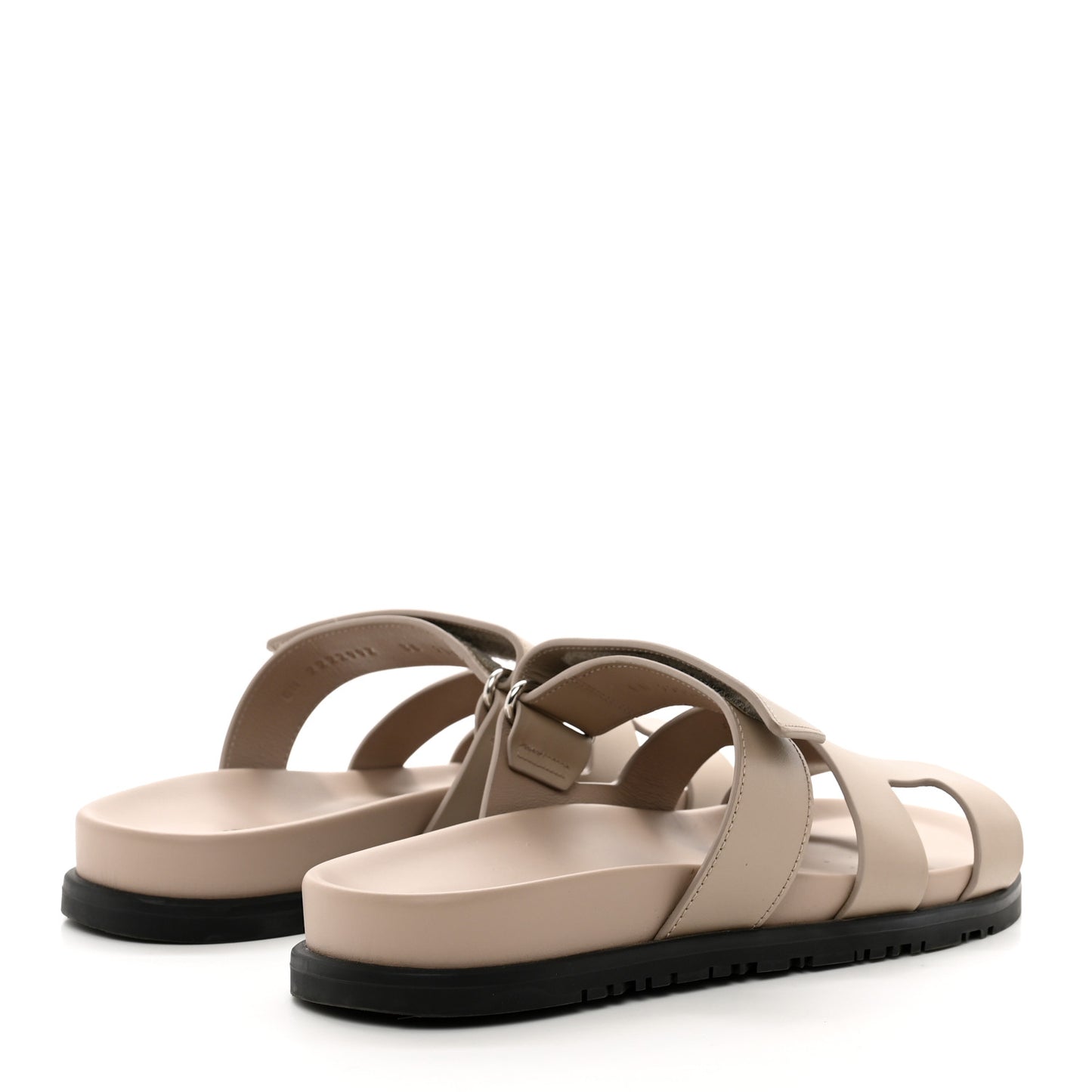 Calfskin Womens Chypre Sandals 38 Beige Mastic