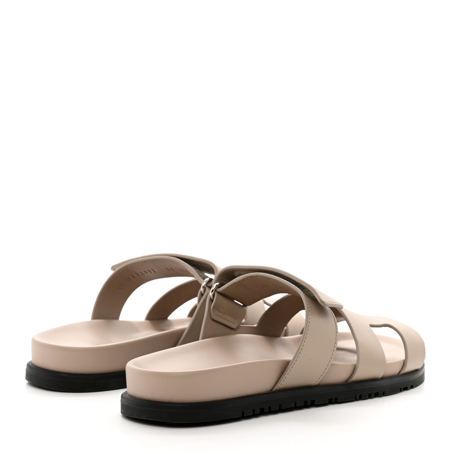 Hermes Calfskin Womens Chypre Sandals 38 Beige Mastic 4 of 8