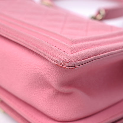 Chanel Caviar Quilted Small Boy Flap Pink 10 of 15