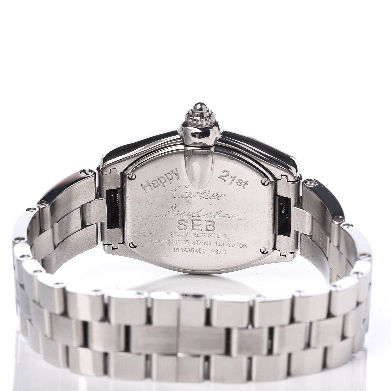 Cartier Stainless Steel 31mm Roadster Quartz Watch Pink 5 of 6