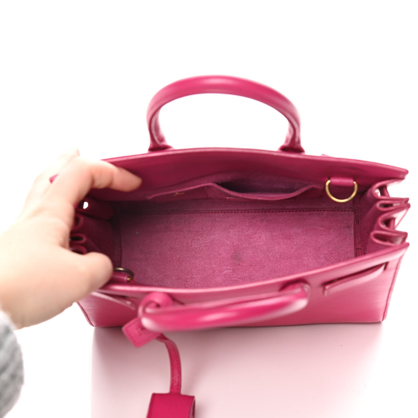 Calfskin Nano Sac De Jour Bubblegum