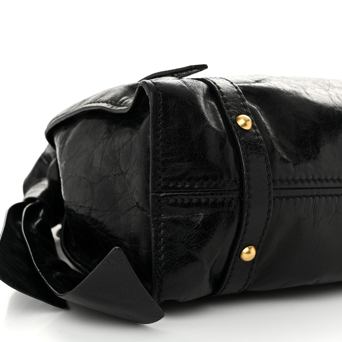 Vitello Lux Peggy Bow Tote Black
