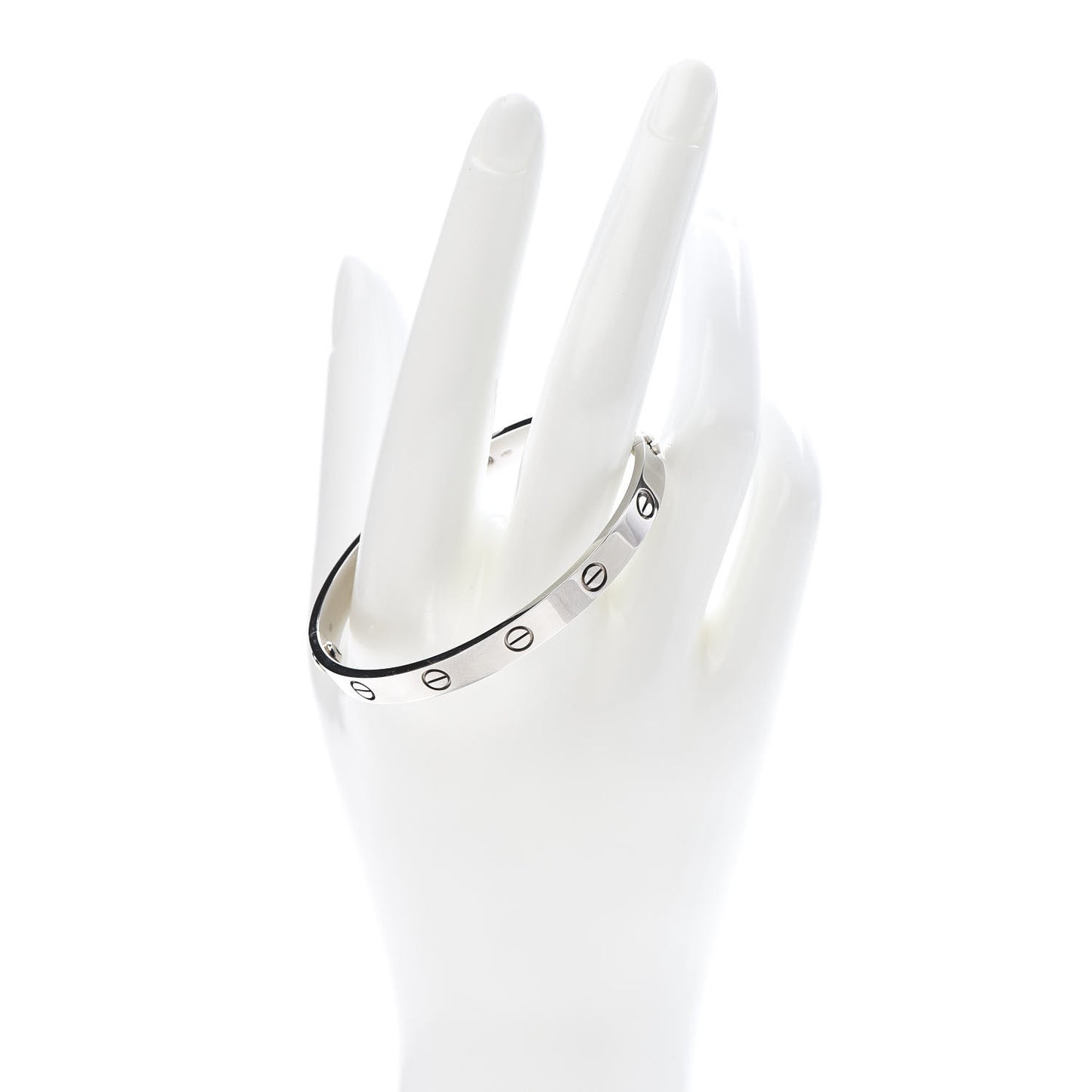 18K White Gold LOVE Bracelet 17