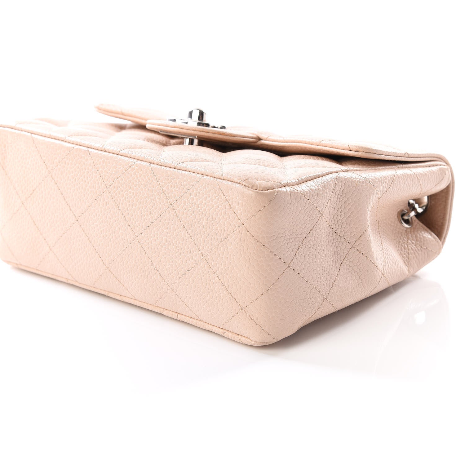 Chanel Caviar Quilted Mini Square Flap Light Beige 6 of 9